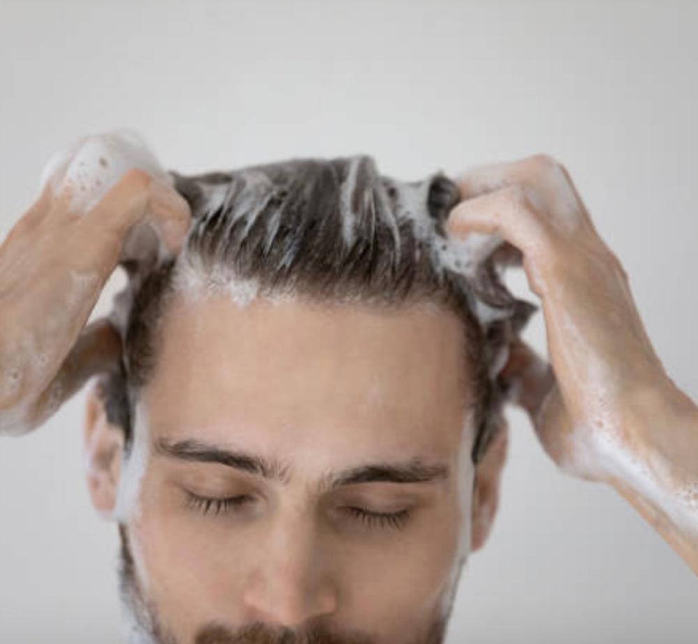 Wash hair with good foaming all-natural sulfate-free shampoo. Free of any harmful chemicals.