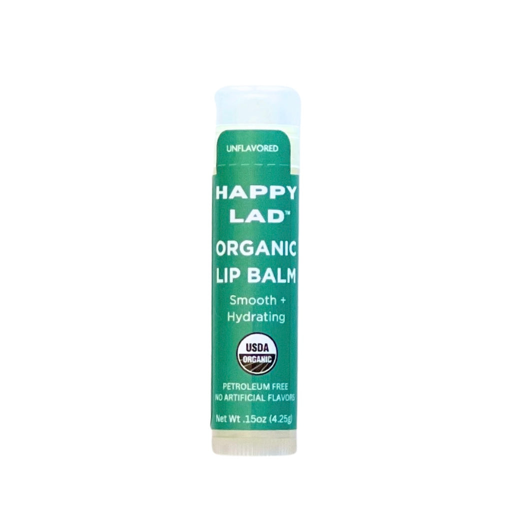 Happy Lad's organic lip balm nicknamed "The Lip Redeemer" was made to save lips. A lip balm made with organic, anti-inflammatory, and extremely moisturizing ingredients to keep the lips smooth and hydrated.